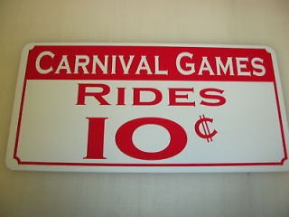 CARNIVAL GAMES Sign 4 Vintage Style Game Room Boardwalk