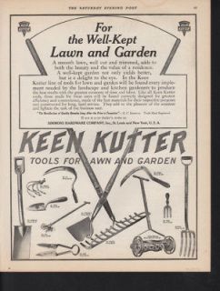 FP 1912 KEEN KUTTER GARDEN TOOL RAKE LAWN MOWER GRASS YARD AD