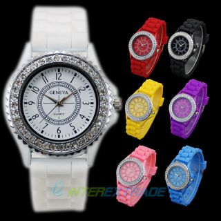 fruity color classic gel crystal silicone men lady jelly watch