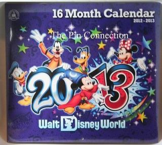Walt Disney World 16 Month Calendar 2012 2013 New & Sealed Mickey Fab 