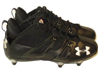 NEW Under Armour Demolition Mid Football Cleat Blk 10.5