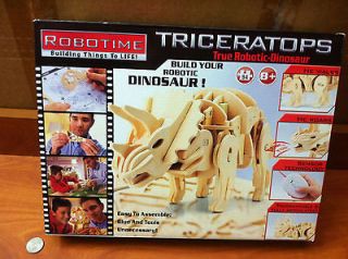 J1 3 Robotime Triceratops True Robotic Dinosaur Build Your Robo Dino 