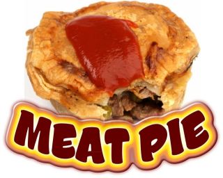 Meat Pie Decal 12 Concession Restaurant Food Truck Mobile Van Vinyl 