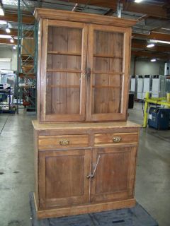 EARLY 1900s SHABBY CHIC RUSTIC PINE HUTCH/BOOKCASE/SIDE BOARD/BUFFET 
