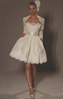   ivory Short Wedding Bridesmaid Prom Gown Dress 6 8 10 12 14 16 custom