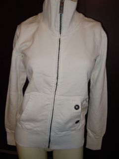 Star Raw zip jacket, white cotton, size S, New with Tags