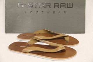 STAR Raw Womens Correct Line Camel Sz US 6 / 37 Flip Flop Sandals 