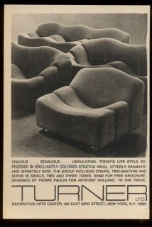 1971 Pierre Paulin Artifort chair & sofa photo Turner Deco Arts NYC 