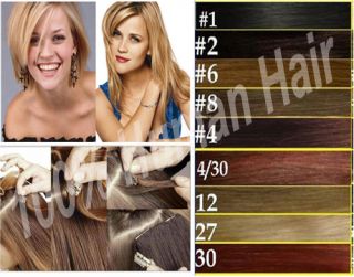 Super Hot 9PCS 100g Remy Clip In Real Human Hair Extensions 3 Lengths 