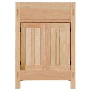24 Unfinished Mission Hardwood Cabinet   Cabinet Only