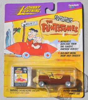 JL the Flintstones BARNEY RUBBLES SPORTS CAR with film cel art, RARE 