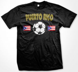 Puerto Rico Flag Soccer Tees Womens Ladies T Shirt