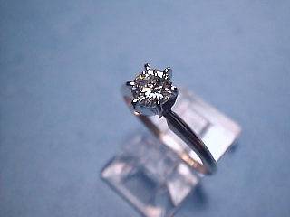 Moissanite Solitaire Ring 6 prong 1/2 Carat round brilliant, Charles 