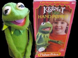 KERMIT muppet FROG the FISHER PRICE retro BOX in PUPPET