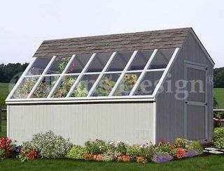 10 x 14 Greenhouse / Garden Storage Shed Plans #41014