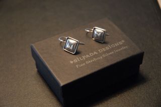 SILPADA Sterling Silver Square Earrings   W0144   RET   NIB