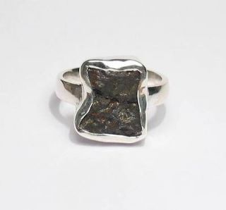 Ring Meteorite Sikhote   Alin / Sterling 925 Silver / 42 ct / Size 9 