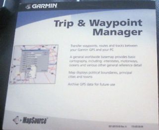 Garmin Mapsource * Trip and Waypoint Manager CD v3 _ New