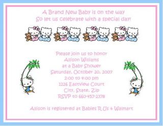 hello kitty baby shower invitations in Home & Garden