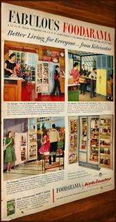 1959 KELVINATOR Foodarama Pink~Aqua REFRIGERATOR AD