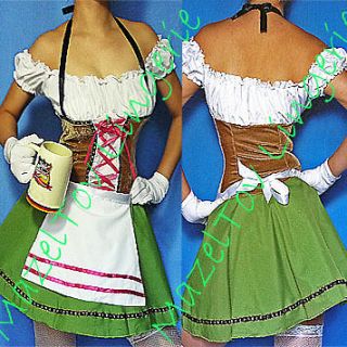 Sexy German Beer Girl Outfit Bavarian Wench Oktoberfest Fancy Dress 