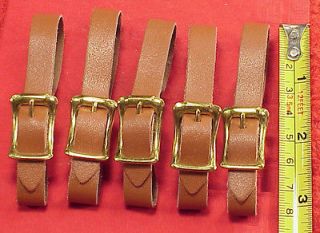   Inch Brown Only Pocket Watch Fob Strap Genuine Leather FIVE PIECES
