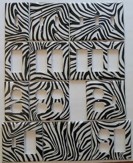 Zebra Light Switch and Outlet covers Create Custom Order