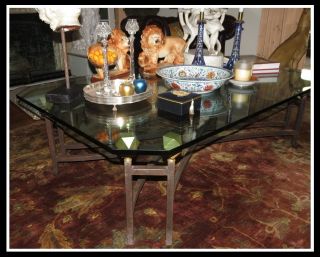 wrought iron glass coffee tables