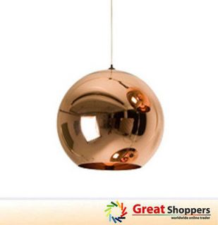   Tom Dixon Copper Shade Mirror Ball Ceiling Light Pendant Lamp Lighting