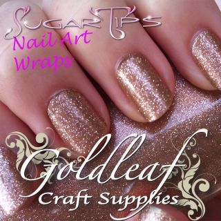 Nail Art glitter Foil Wraps Rockstar Toes / fingers   GOLD not caviar 