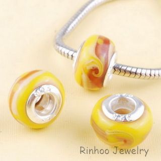 W28492B 40pcs MURANO Glass Beads Fit Charms Bracelet