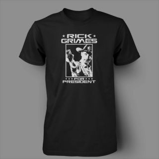 RICK GRIMES FOR PRESIDENT 2012 tee VOTE WALKING DEAD FOR ZOMBIELAND T 