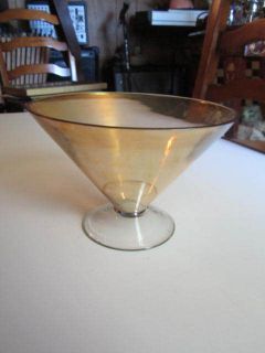 Giant 8 Tall Golden Carnival Martini Glass for Lovers Light 7.5X 5 