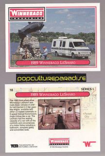 1989 WINNEBAGO LeSHARO RV CAMPER 1994 TRADING CARD