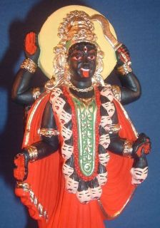 Hindu Goddess Kali Ma 6 inch Handpainted Puja Statue #KAL