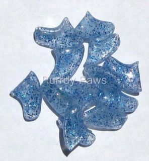 BLUE GLITTER Soft Nail Caps For Cat Claws * 4 Sizes to choose from 