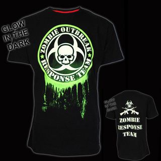 Zombie Outbreak Halloween GLOW IN THE DARK T Shirt by Darkside 