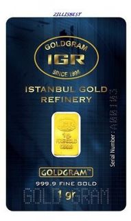 Newly listed 2 X 1 GRAM 999.9 24K GOLD BULLION BAR WITH CERTIFICATE