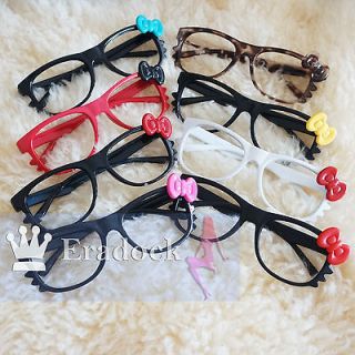   Kitty bow Style Lovely Fashion Glasses FRAME Nerd Cosplay Costume