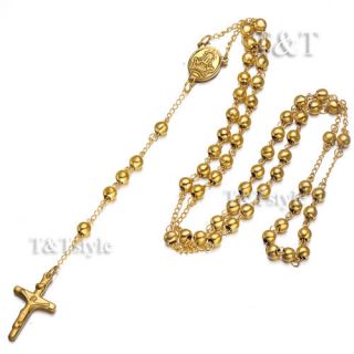 gold rosary necklace in Mens Jewelry
