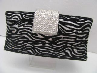 Silver / Black ~Glitter~ New Bridal / Evening Party Clutch Bag 