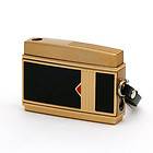   Leather Inlay cigarette cigar torch butane gas lighter Gold #ZB930