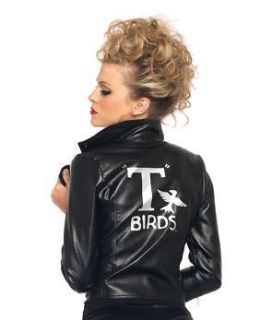 Sexy Licensed Grease Sandy T Birds Faux Leather Halloween Costume 