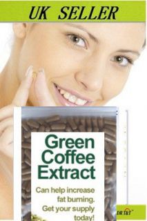 Green Coffee Bean Extract Caps Weight Loss Slimming Fat Burning Lose 