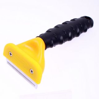 NEW Professional Yellow Dog or Cat Shedding Brush Comb Rake