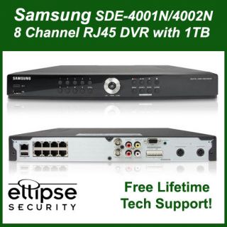 Samsung SDE 4001N 8 Channel RJ45 DVR with 1TB Hard Drive, Internet 