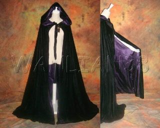   Hooded Cloaks Halloween Medieval Renaissance wedding Cape Sca S XXL