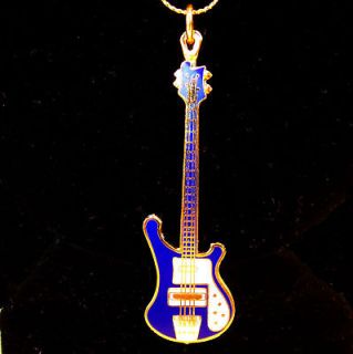 Rickenbacker Bass Replica Jewelry Necklace 24 K Plated