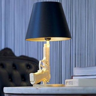  Design Golden Gun Table Lamp Desk Lighting Beside Lamp Working Light