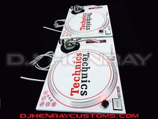   white Technic SL1200 MK2s w intergraded dicers, red halos, red leds